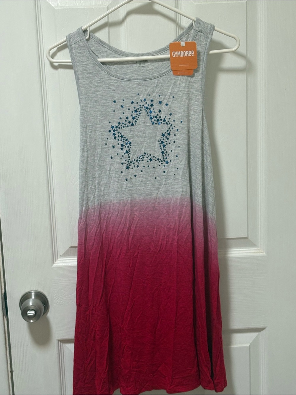 Gymboree Girls Gray to Pink Ombre Star Coverup